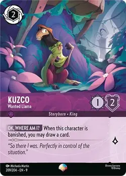 Kuzco - Wanted Llama 209/204 - Epic - Foil - Disney Lorcana - Fabled - NM - Image 1