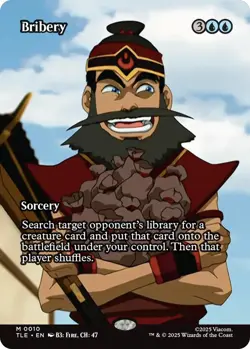 1x (10 TLE) Bribery - BORDERLESS SOURCE MATERIAL MTG Avatar: The Last Airbender - Image 1