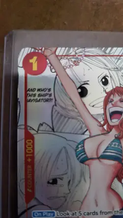 One Piece TCG Nami Manga Alternate Art OP01-016 NM ENGLISH RAW - Image 3