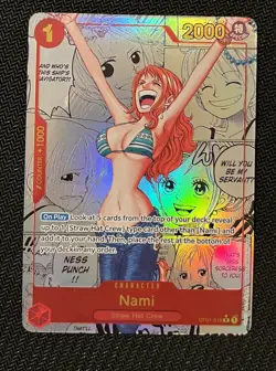 One Piece TCG Nami Manga Alternate Art OP01-016 NM ENGLISH RAW - Image 4