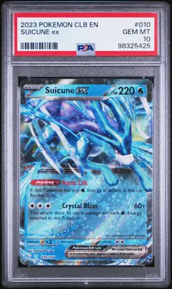 2023 POKEMON BLASTOISE & SUICUNE EX DECK #010 SUICUNE EX PSA 10 - Image 1
