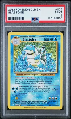 PSA 9 Blastoise #003 2023 Pokemon CLB Blastoise & Suicune Ex Deck 120188860 - Image 1