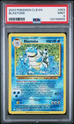 PSA 9 Blastoise #003 2023 Pokemon CLB Blastoise & Suicune Ex Deck 120188856 - Image 1