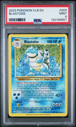 PSA 9 Blastoise #003 2023 Pokemon CLB Blastoise & Suicune Ex Deck 120188857 - Image 1