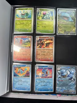 Pokemon 151 85.8% Complete Master Set Starter+ promos + Holo Energy In BinderE - Image 4