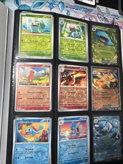 Pokemon 151 86.96% Complete Master Set Starter+ promos + Holo Energy In Binder - Image 2