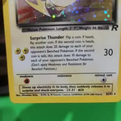 Dark Raichu Gym Holo Base Pokemon Card WOTC - Image 4