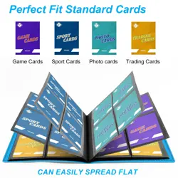 4 Pocket Card Binder for 160 Sleeves, Card Folder Ablum for Trading Cards Col... - Image 4