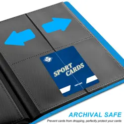 4 Pocket Card Binder for 160 Sleeves, Card Folder Ablum for Trading Cards Col... - Image 5