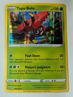 Tapu Bulu - 016/163 Battle Styles Pokemon Holo Foil Rare Nice! - Image 1