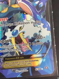Pokemon Team Aqua's Kyogre EX Ultra Rare Holo Double Crisis 6/34 TCG Card - Image 2
