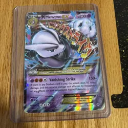 Pokemon TCG XY: Breakthrough M Mewtwo EX Ultra Rare Holo Card 63/162 - Image 1