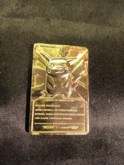 Pokemon 1999 23k Gold Plated Trading Card - #25 Pikachu, COA, Burger King Promo - Image 5