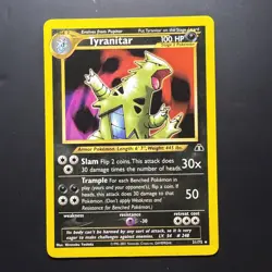 Pokemon Card Tyranitar 31/75 Neo Discovery Non Holo Rare WotC 349💎NM +💎 - Image 1
