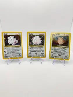 Vintage Holo Pokemon Fairy Lot of (3) Holo Pokemon Cards Base Set 2/Jungle - Image 1