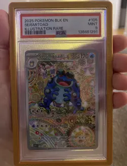 Pokemon TCG Seismitoad Illustration Rare Black Bolt 105/086 PSA 9 With case - Image 1