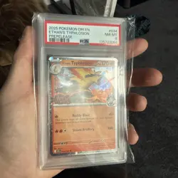 2025 Ethan's Typhlosion #34 Pokemon Destined Rivals- PSA 8 Prerelease Stamp - Image 2