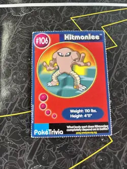 Pokemon Poketrivia Hitmonlee #106 / Mewtwo Strikes Back Movie Scene - Image 1