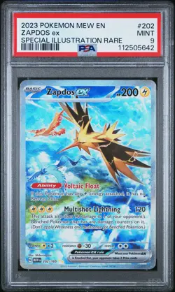 2023 Pokemon Zapdos ex 202/165 Special Illustration Rare SV151 PSA 9 - Image 1