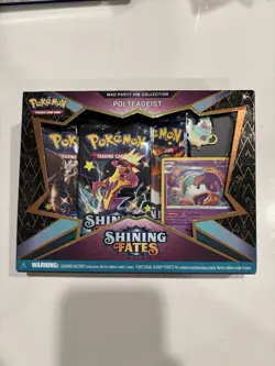 pokemon box sealed.Pokemon Shining Fates Polteageist - Mad Party Pin Collection - Image 1