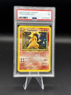 2000 Pokemon Neo Genesis #17 Typhlosion-Holo - PSA 7 - Image 1