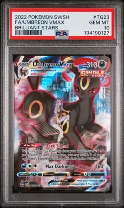 2022 Pokemon Sword Shield Brilliant Stars Trainer Gallery Umbreon Vmax PSA 10 - Image 1