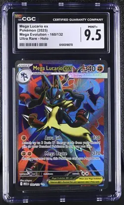 Mega Lucario EX *CGC 9.5* Ultra Rare *Mega Evolutions* #160 * Pokemon - Image 1
