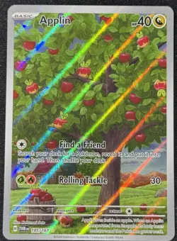 Applin 185/167 - Pokemon TCG Twilight Masquerade - Full Art Holo - NM - Image 1