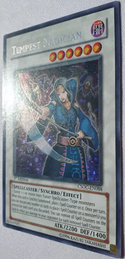 Yugioh 1x Tempest Magician CSOC-EN088 Secret Rare 1st Edition Near Mint - Image 5