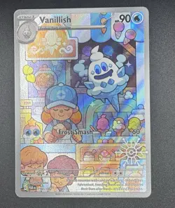 Pokemon TCG Vanillish Paradox Rift 190/182 Holo Illustration Rare Festive Stamp - Image 1