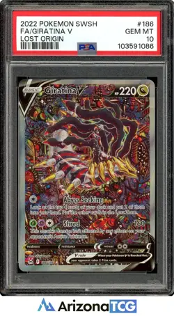 Pokemon 2022 Giratina V 186/196 Alt Art Lost Origin GEM MINT PSA 10 - Image 1