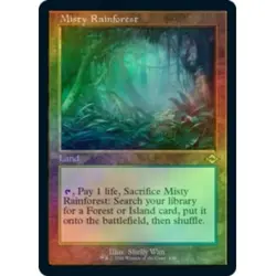 FOIL MISTY RAINFOREST (RETRO FRAME) (FOIL ETCHED) Modern Horizons 2 Magic MTG - Image 1