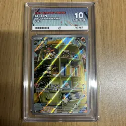 Litten Illustration Rare SV Temporal Forces 167/162 Pokemon Card Ace 10 - Image 1