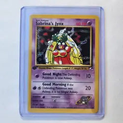 Sabrina's Jynx 59/132 Pokemon TCG 1st Edition Gym Heroes NM Vintage 2000 Card - Image 1