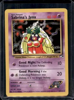 Sabrina's Jynx 59/132 Gym Heroes Uncommon Pokemon Card WOTC - Image 1