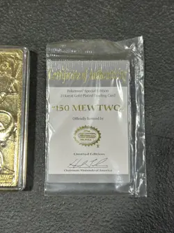 Pokemon Burger King Gold-Plated Card Mewtwo #150 Pokeball Card with certificate - Image 4