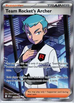 Team Rocket's Archer 223/182 SV10: Destined Rivals - Pokemon Card - NM - Image 1