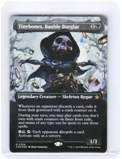 2024 Magic: The Gathering-Tinybones, Bauble Burglar #0324 FDN-Foil (Borderless) - Image 1