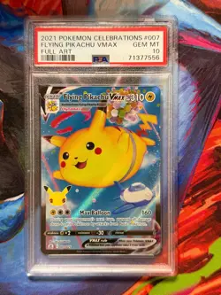 Flying Pikachu VMAX Full Art 2021 Pokemon Celebrations 007/025 PSA 10 Gem Mint - Image 1