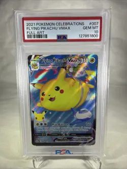 Pokemon Flying Pikachu Vmax Full Art Celebrations 007/025 PSA 10 Gem Mint - Image 1