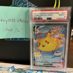 PSA 10 Gem Mint 2021 Pokemon Celebrations FLYING PIKACHU VMAX Full Art #007/025 - Image 4