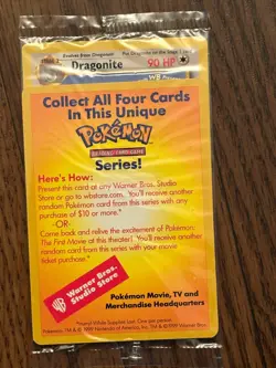 1999 POKEMON DRAGONITE #5 MOVIE PROMO - Image 2