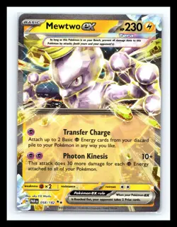 💥 2023 Pokemon SV Paradox Rift PAR EN Mewtwo ex HOLO #058/182 - Image 1