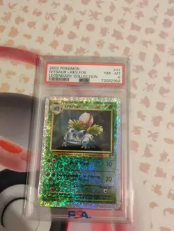 2002 POKEMON LEGENDARY COLLECTION #47 IVYSAUR-REVERSE FOIL PSA 8 - Image 2