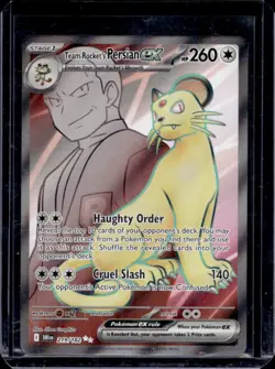 2025 Pokemon Destined Rivals Team Rocket's Persian ex #219/182 - Image 1