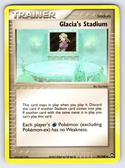 Glacia's Stadium 76/108 EX Power Keepers Pokemon Card TCG Uncommon Trainer - VLP - Image 1