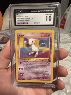 Mew 2000 Pokemon Black Star Promo Pokemon League #8 CGC 10 GEM MINT - Image 1