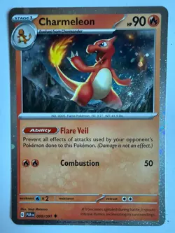 Pokemon Charmeleon #008/091 PAF EN Reverse Holo HP 90 Flare Veil Combustion - Image 1