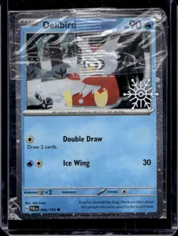 2023 Pokemon SV Paldea Evolved Delibird Snowflake Stamp Holo #046/193 - Image 1