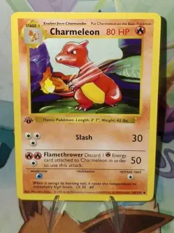 Pokemon TCG 1st Edition Base Set Shadowless Charmeleon 24/102 NM/M - Image 1